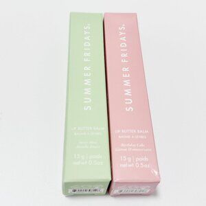 2pcs( Birthday Cake+Sweet Mint)Summer Fridays Lip Butter Balm Conditioning Lip